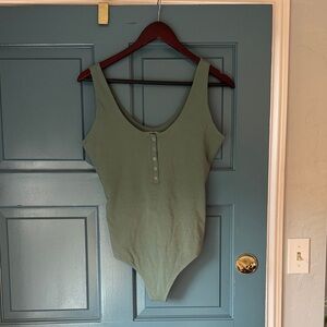 ABERCROMBIE OLIVE GREEN BODYSUIT